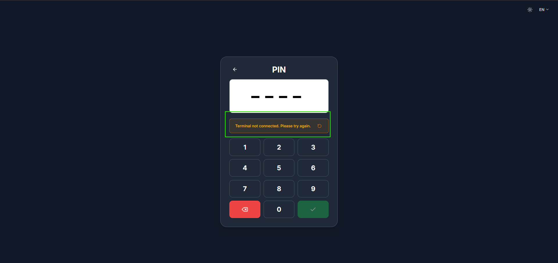 How employees clock in at the terminal