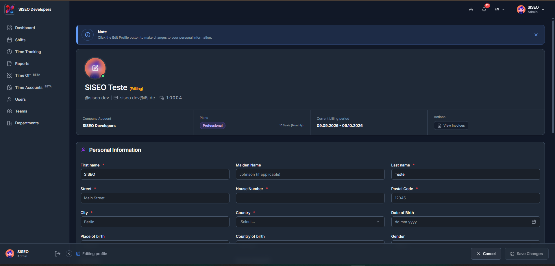 How to edit your profile