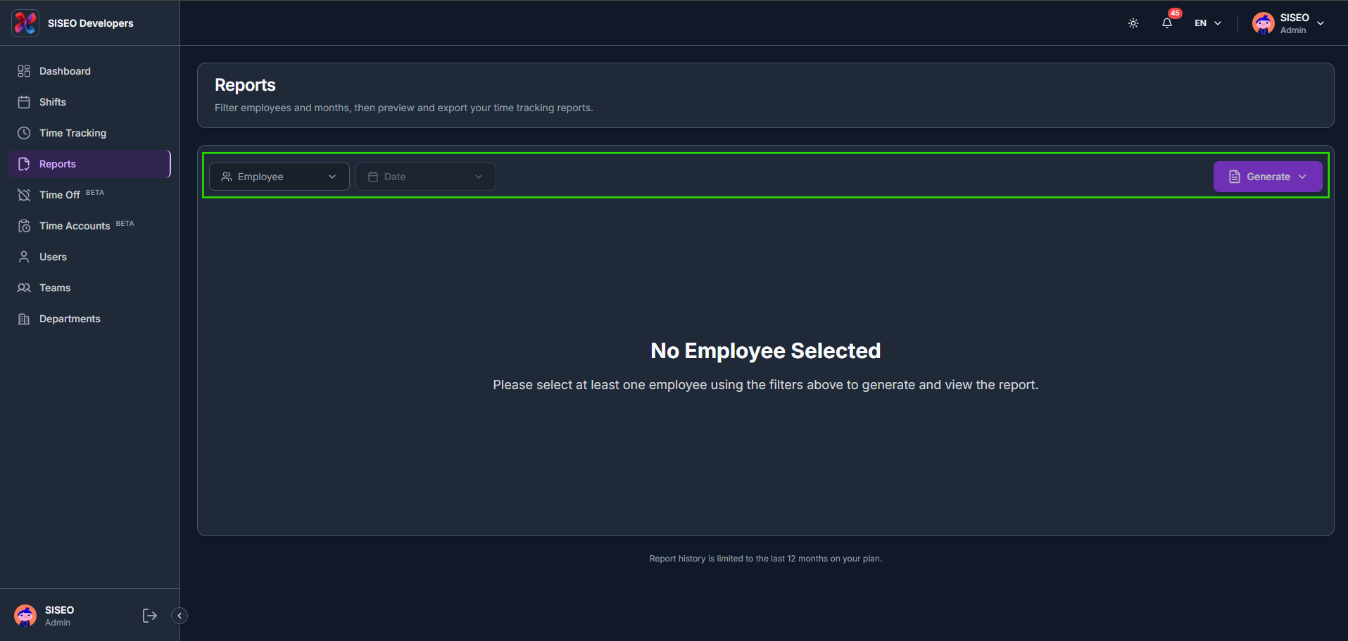 How to generate a report