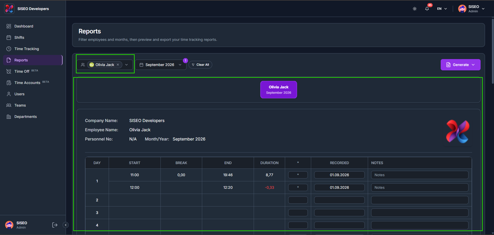 Understanding the report preview